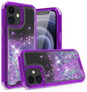 Kickstand Ring Holder TPU Shockproof Case With Magnetic Car MountAPPLE IPHONE 12 MINI In Purple