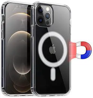 Reiko Magnetic Wireless Charging TPU Bumper Case For iPhone 12 Pro Max In Clear Reiko Magnetic Wireless Charging TPU Bumper Case For iPhone 12 Pro Max In Clear