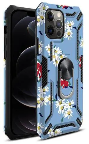 Reiko Phone Case with Magnetic Ring Holder For IPHONE 12 PRO MAX In Blue Reiko Phone Case with Magnetic Ring Holder For IPHONE 12 PRO MAX In Blue