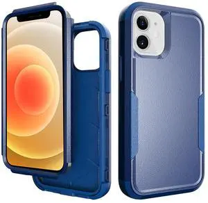 3in1 Hybrid Heavy Duty Defender Rugged Armor Case For APPLE IPHONE 12 MINI In Navy 3in1 Hybrid Heavy Duty Defender Rugged Armor Case For APPLE IPHONE 12 MINI In Navy