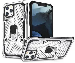 IPHONE 12 PRO MAX Kickstand Anti-Shock And Anti Falling Case In Silver