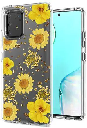 Pressed dried flower Design Phone case for SAMSUNG GALAXY A91/S10 Lite/M80S In Yellow