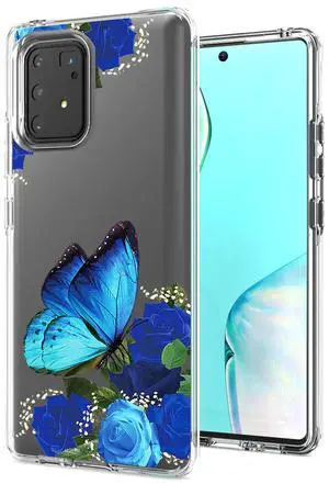 Pressed dried flower Design Phone case for SAMSUNG GALAXY A91/S10 Lite/M80S In Blue