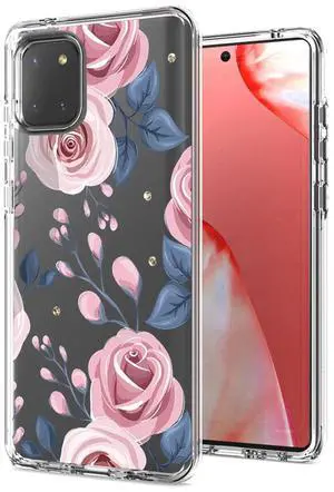 Pressed dried flower Design Phone case for  SAMSUNG GALAXY A81/Note 10 Lite/M60S In Rose Gold