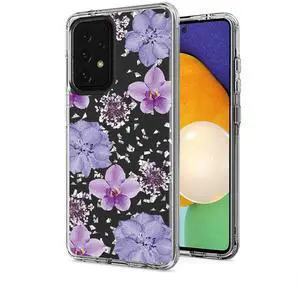 Pressed dried flower Design Phone case for Samsung Galaxy A52 5G In Purple