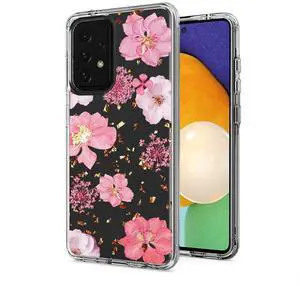 Pressed dried flower Design Phone case for Samsung Galaxy A52 5G In Pink