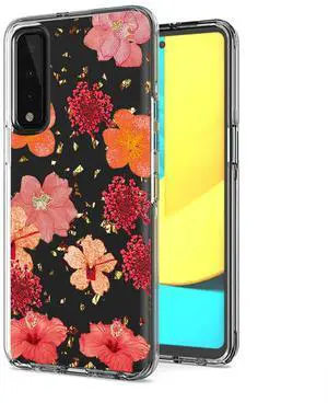 Pressed dried flower Design Phone case for LG Stylo7 5G In Red