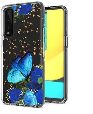 Pressed dried flower Design Phone case for LG Stylo7 4G In Blue