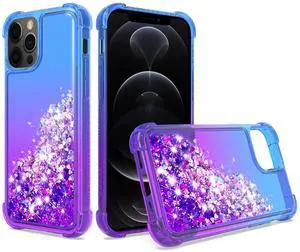 Shiny Flowing Glitter Liquid Bumper Case For APPLE IPHONE 12 PRO MAX In Blue Shiny Flowing Glitter Liquid Bumper Case For APPLE IPHONE 12 PRO MAX In Blue