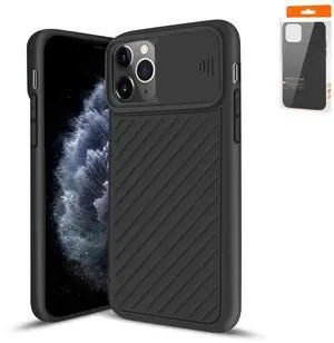 Reiko Camshield Series Case With Slide Camera Cover Tpu Case For APPLE IPHONE 11 PRO MAX In Black