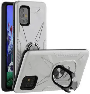 Phone Case with Ring Holder SAMSUNG GALAXY A51 5G In Silver
