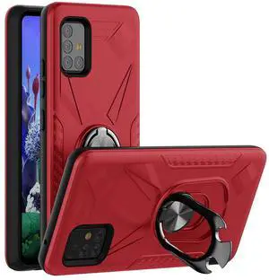 Phone Case with Ring Holder SAMSUNG GALAXY A51 5G In Red