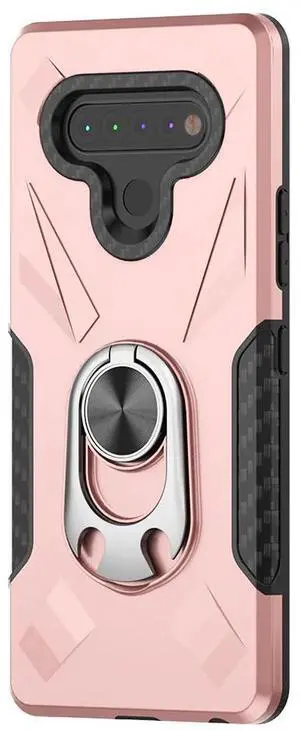 Phone Case with Ring Holder LG K51 Case In Rose Gold