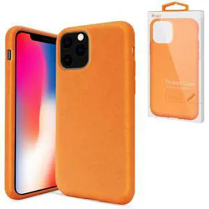 Reiko APPLE IPHONE 11 PRO Wheat Bran Material Silicone Phone Case In Orange Reiko APPLE IPHONE 11 PRO Wheat Bran Material Silicone Phone Case In Orange