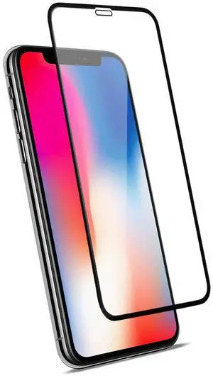 iPhone X Screen Tempered Glass 3D full coverage HD Clear Protective Film In Black