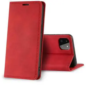 Magnetic wallet  Leather phone case For Samsung Galaxy A22 5G (Red)