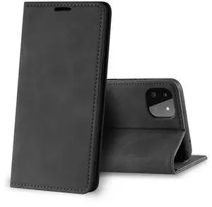 Magnetic wallet  Leather phone case For Samsung Galaxy A22 5G (Black)