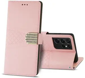 Reiko Samsung Galaxy S21 Ultra 3-In-1 Wallet Case In Pink