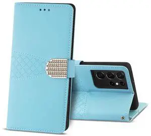 Reiko Samsung Galaxy S21 Ultra 3-In-1 Wallet Case In Blue