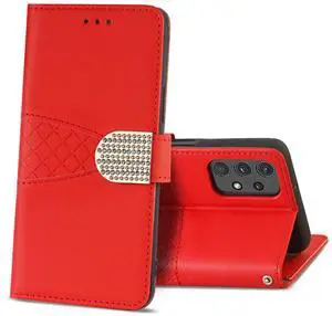 Reiko Samsung Galaxy A32 5G  3-In-1 Wallet Case In Red