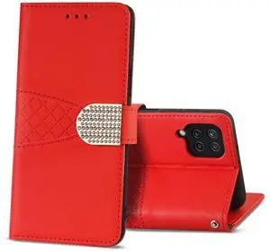 Reiko Samsung Galaxy A12 5G 3-In-1 Wallet Case In Red