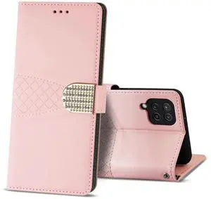Reiko Samsung Galaxy A12 5G 3-In-1 Wallet Case In Pink