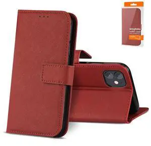 Slim Stand Case with Card Holder Slots APPLE IPHONE 12 MINI In Red