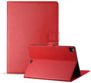 Reiko Leather Folio Cover Protective Case for 12.9" iPad Pro In Red