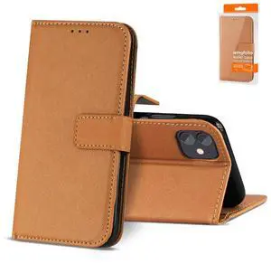 Slim Stand Case with Card Holder Slots APPLE IPHONE 12 MINI In Brown