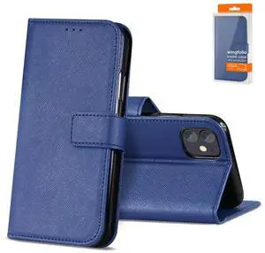 Slim Stand Case with Card Holder Slots APPLE IPHONE 12 MINI In Blue