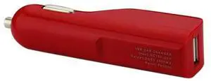 REIKO MICRO USB 1 AMP CAR CHARGER IN RED