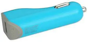 REIKO MICRO USB CAR CHARGER WITH DATA USB CABLE IN BLUE