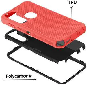 MOTO G STYLUS 3-In-1 Hybrid Heavy Duty Holster Combo Case In PINK