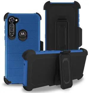 MOTO G STYLUS 3-In-1 Hybrid Heavy Duty Holster Combo Case In Navy