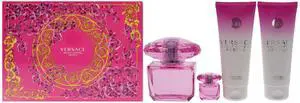 Bright Crystal Absolu by Versace for Women - 4 Pc Gift Set 3oz EDP Spray, 5ml EDP Spray Mini, 3.4oz Shower Gel, 3.4oz Body Lotion