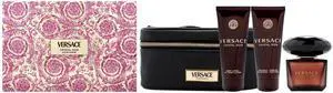 Versace Crystal Noir by Versace for Women - 4 Pc Gift Set 3oz EDP Spray, 3.4oz Body Lotion, 3.4oz Shower Gel, Beauty Case