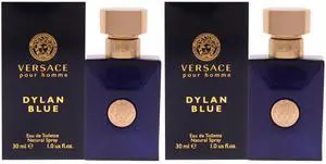 Dylan Blue by Versace for Men - 1 oz EDT Spray - Pack of 2