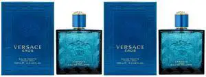 Versace Eros by Versace for Men - 3.4 oz EDT Spray - Pack of 2