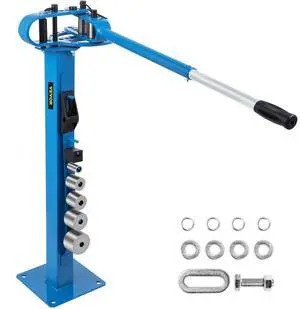 VEVOR YP-38 Metal Bender 1"-3" Flat Bar Square Rod Bending 7 Dies w/ Floor Stand