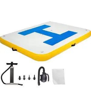 Inflatable Dock Platform, Inflatable Floating Dock 8x5 ft with Electric Air Pump