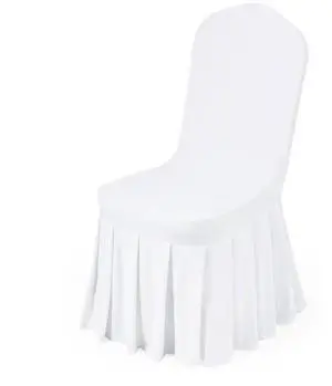 VEVOR 30 Pcs White Chair Covers, Polyester Spandex Chair Cover, Stretch Slipcovers for Wedding Party Dining Banquet Flat-Front Chair Covers, Fits Chair Measures up to 20.08 x 17.72 x 37.4 inch