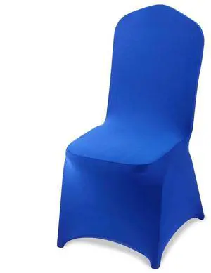 VEVOR 50 Pcs Royal Blue Chair Covers, Polyester Spandex Chair Cover, Stretch Slipcovers for Wedding Party Dining Banquet Flat-Front Chair Covers, Fits Chair Measures up to 20.08 x 17.72 x 37.4 inch