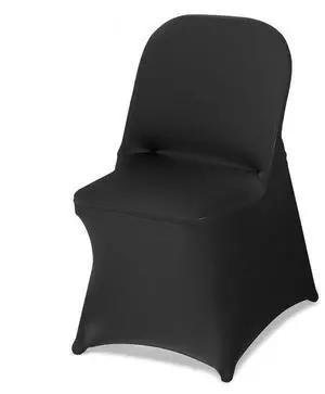 VEVOR 150 Pcs Black Chair Covers, Polyester Spandex Chair Cover, Stretch Slipcovers for Wedding Party Dining Banquet Flat-Front Chair Covers, Fits Chair Measures up to 17.72 x 18.11 x 30.31 inch