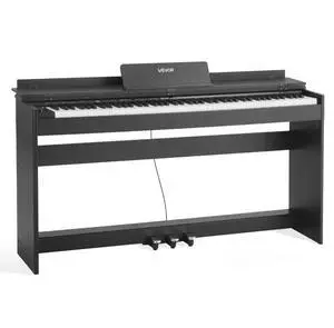 VEVOR Weighted Digital Piano, 88 Keys Fully Weighted, Electric Piano Keyboard with Furniture Stand, Power Adapter, Triple Pedal, 680 Tones, Support Wireless Connection, with Headphones, for Beginners
