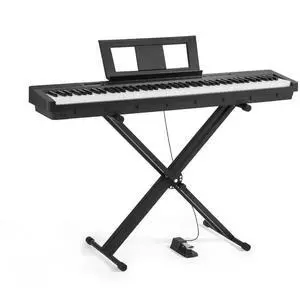VEVOR Weighted Digital Piano, 88 Keys Fully Weighted, Electric Piano Dual Keyboard & Speakers with X Stand, Sustain Pedal, Recording Function, 280 Tones, Wireless Connection, for Beginners, Black