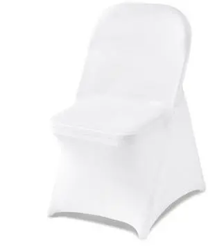 VEVOR 150 Pcs White Chair Covers, Polyester Spandex Chair Cover, Stretch Slipcovers for Wedding Party Dining Banquet Flat-Front Chair Covers, Fits Chair Measures up to 17.72 x 18.11 x 30.31 inch