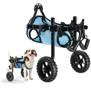 VEVOR Dog Wheelchair for Back Legs, Adjustable 2 Wheels Pet Wheelchair, Lightweight  Dog Cart with Shock-Absorbing Wheels, Mobility Support Wheel Chair for Disabled Injured Dogs up to 22lbs, Small