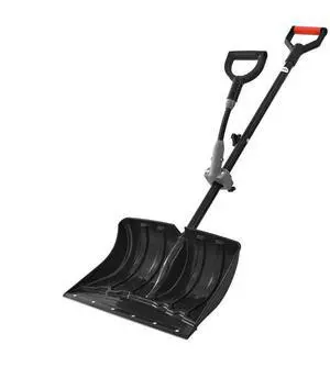 VEVOR Snow Shovel for Driveway, 18 in Wide Plastic Snow Shovel with Assist D-shaped Handles, Non Slip Grip, Large Capacity Snowplow Shovels, Lightweight Snows Removal Tool for Garden Car Camping
