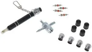 RoadPro Tire Repair Tackle Set  23TR001 4-Way Tire Valve Tool Valve Stem Core Replacement 14-Piece Kit