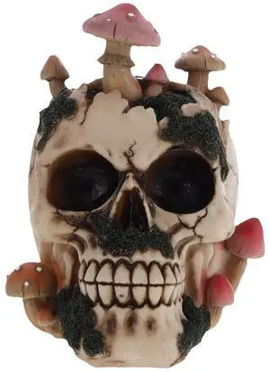 Skull with Mushroom Design